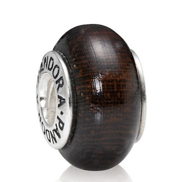 Pandora Retired Coracao de Negro Wood Bead - 790704 - Picture 1 of 5